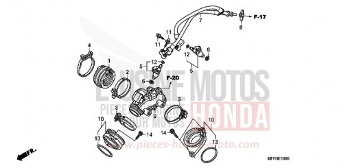 COLLECTEUR D'ADMISSION/INJECTEUR VT1300CXAA de 2010